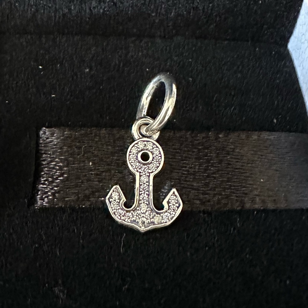 Pandora Anchor Dangle Charm 925 Ale Silver with CZ Gift Box #221